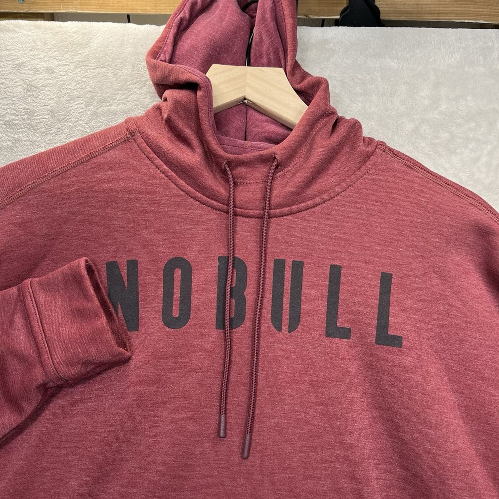 Nobull Hoodie M Maroon Spellout Performance‎ Training Gym Long Sleeve Pullover
